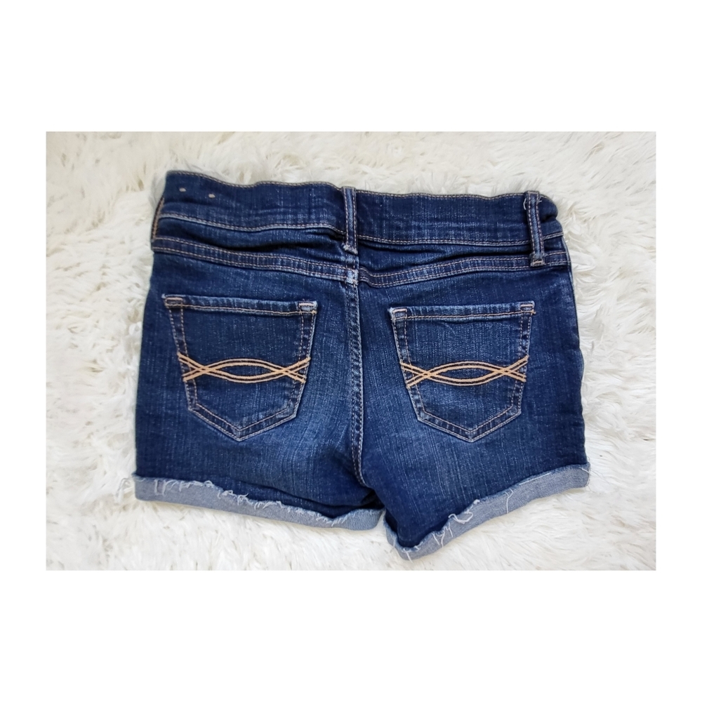 Abercrombie & Fitch Girls' Dark Blue Denim Shorts - Picture 2 of 3